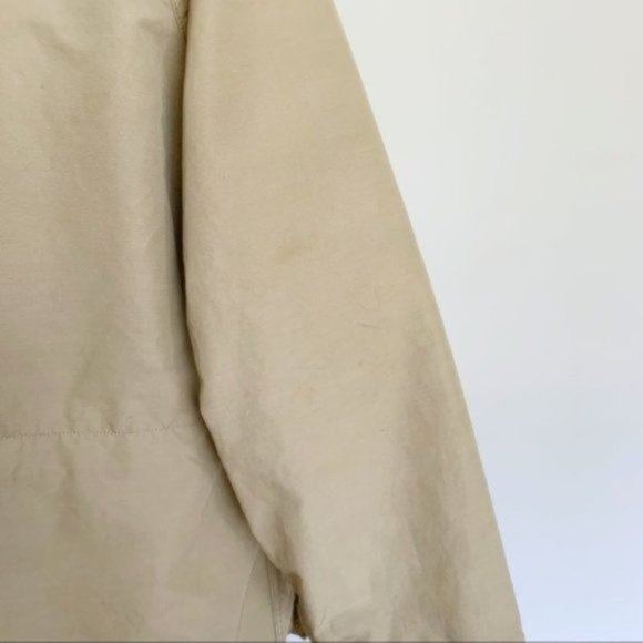 Vintage 80s Woolrich Tan Plaid Flannel Lined Hooded Anorak Utility Jacket Medium - Picture 14 of 16